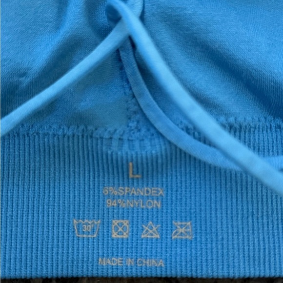 Women's Blue Sports Bra - Picture 3 of 3